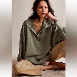 We The Free EUC Camden Henley Sweatshirt